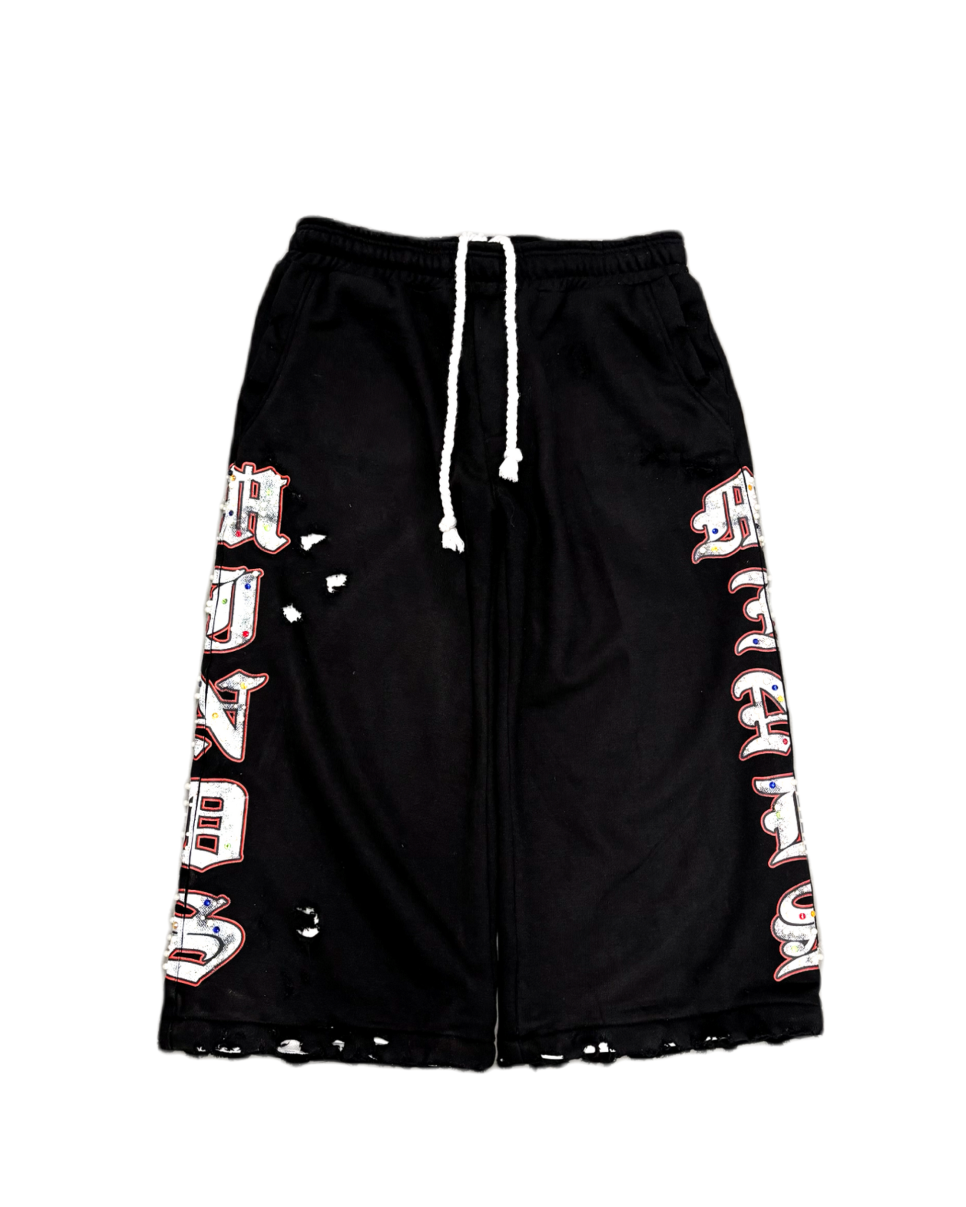 Black "Hidden Gem" 3/4 Shorts